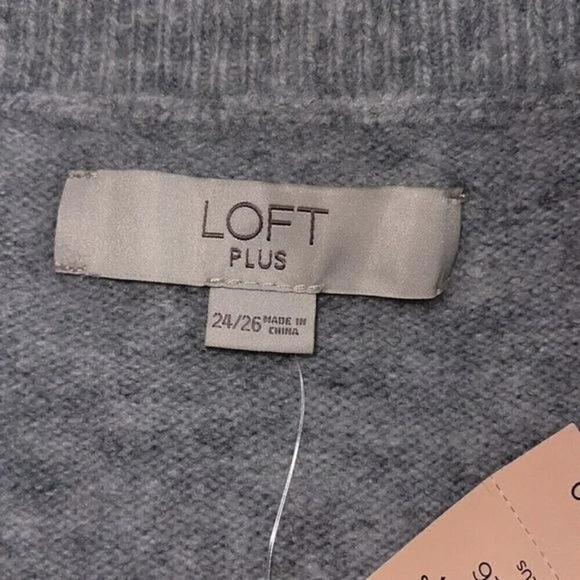 LOFT Plus Soft Pullover Color Block Sweater Size 24/26 ❤️ - Picture 10 of 10